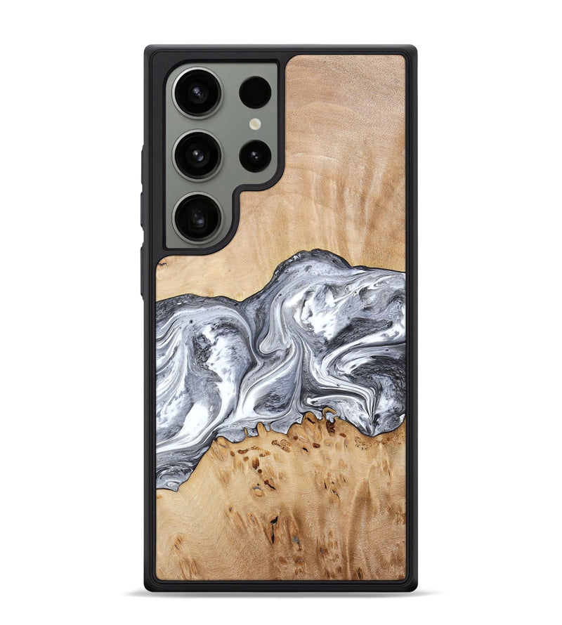 Galaxy S24 Ultra Wood Phone Case - Lea (Black & White, 773635)