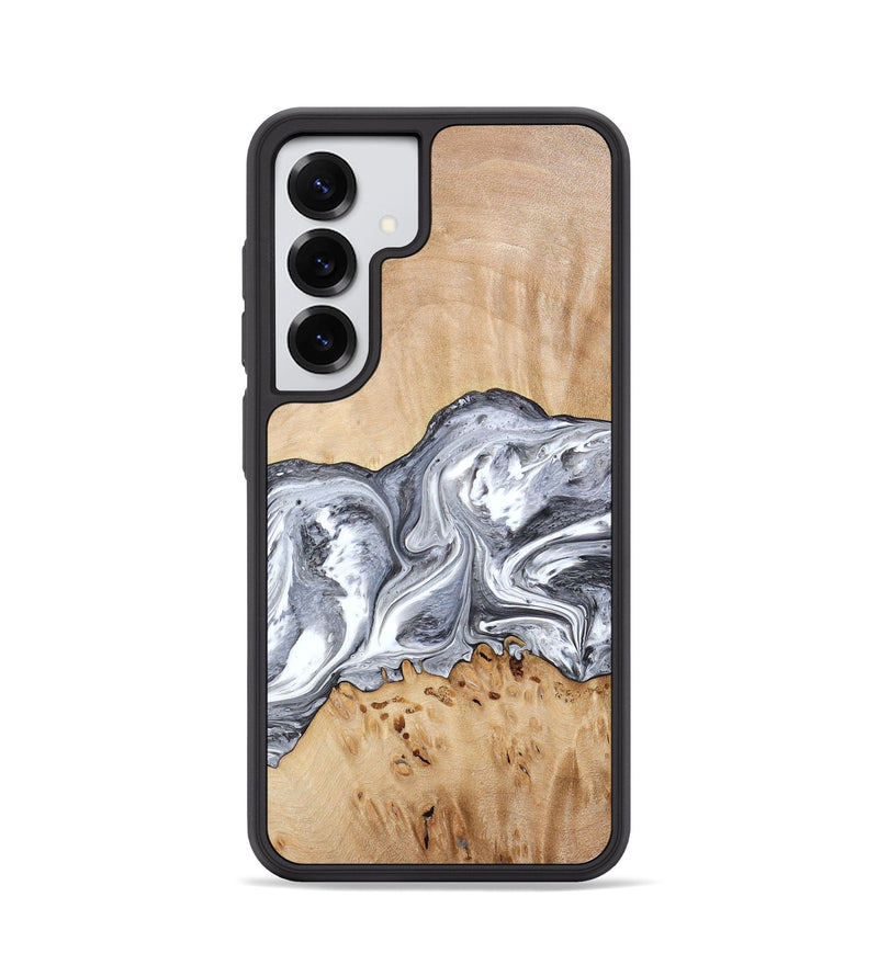 Galaxy S25 Wood Phone Case - Lea (Black & White, 773635)