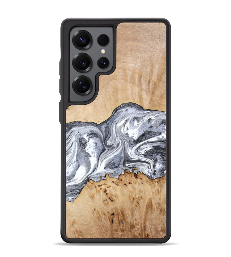 Galaxy S25 Ultra Wood Phone Case - Lea (Black & White, 773635)