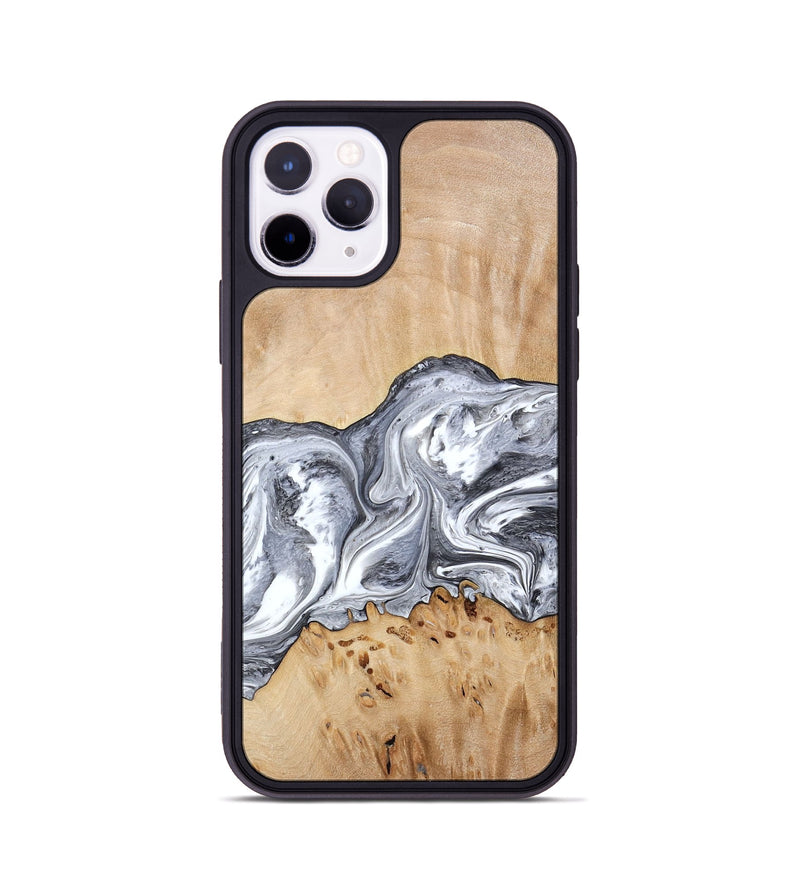 iPhone 11 Pro Wood Phone Case - Lea (Black & White, 773635)