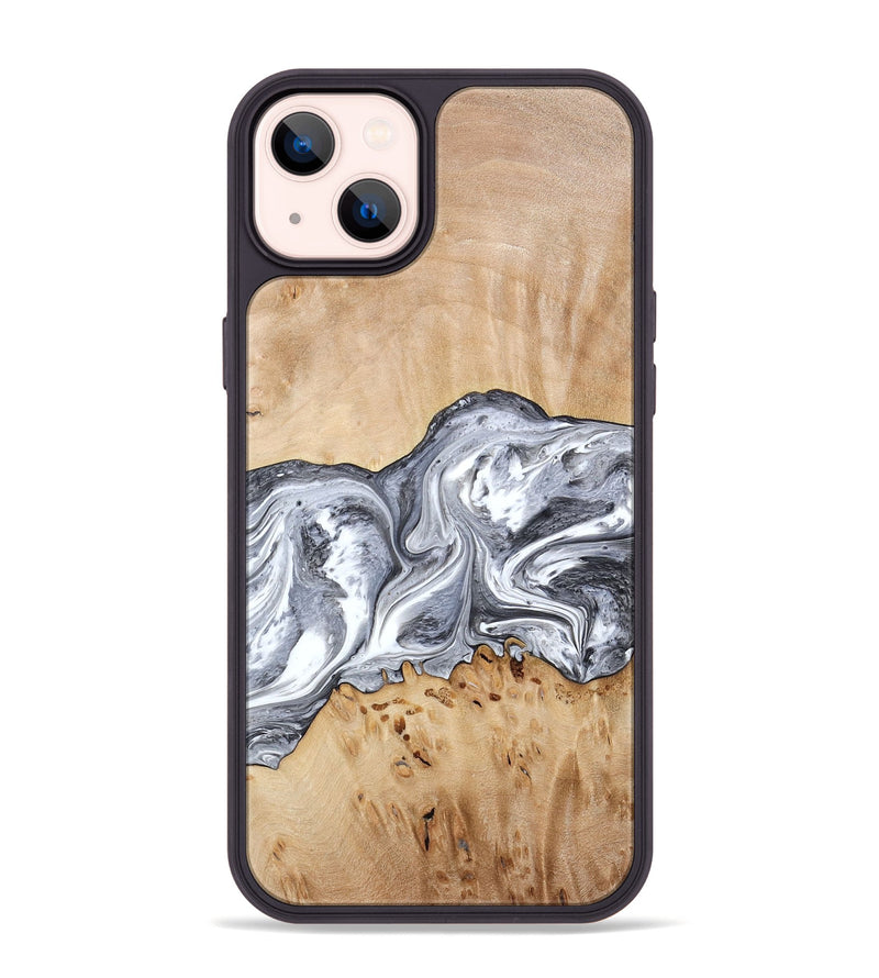 iPhone 14 Plus Wood Phone Case - Lea (Black & White, 773635)