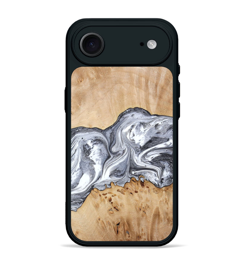 iPhone 17 Air Wood Phone Case - Lea (Black & White, 773635)