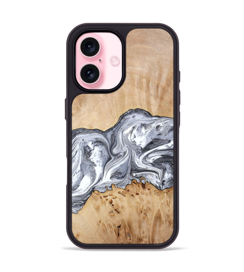 iPhone 17 Wood Phone Case - Lea (Black & White, 773635)