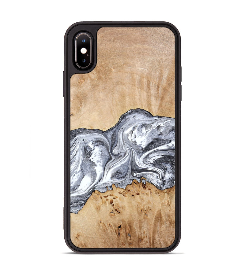 iPhone Xs Max Wood Phone Case - Lea (Black & White, 773635)