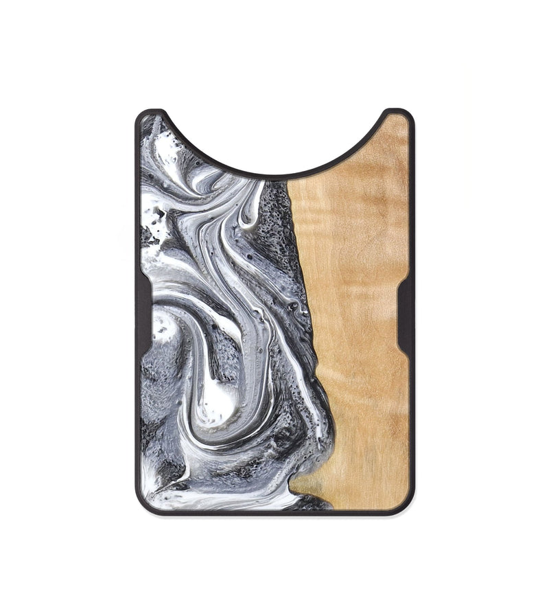 Alloy Wood Wallet - Dereck (Black & White, 773639)