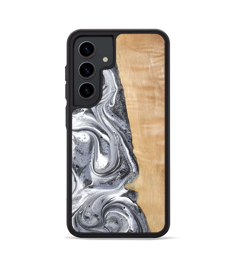 Galaxy S24 Wood Phone Case - Dereck (Black & White, 773639)