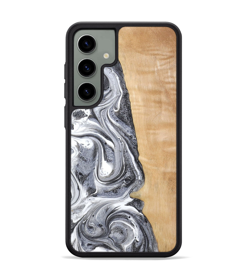 Galaxy S24 Plus Wood Phone Case - Dereck (Black & White, 773639)