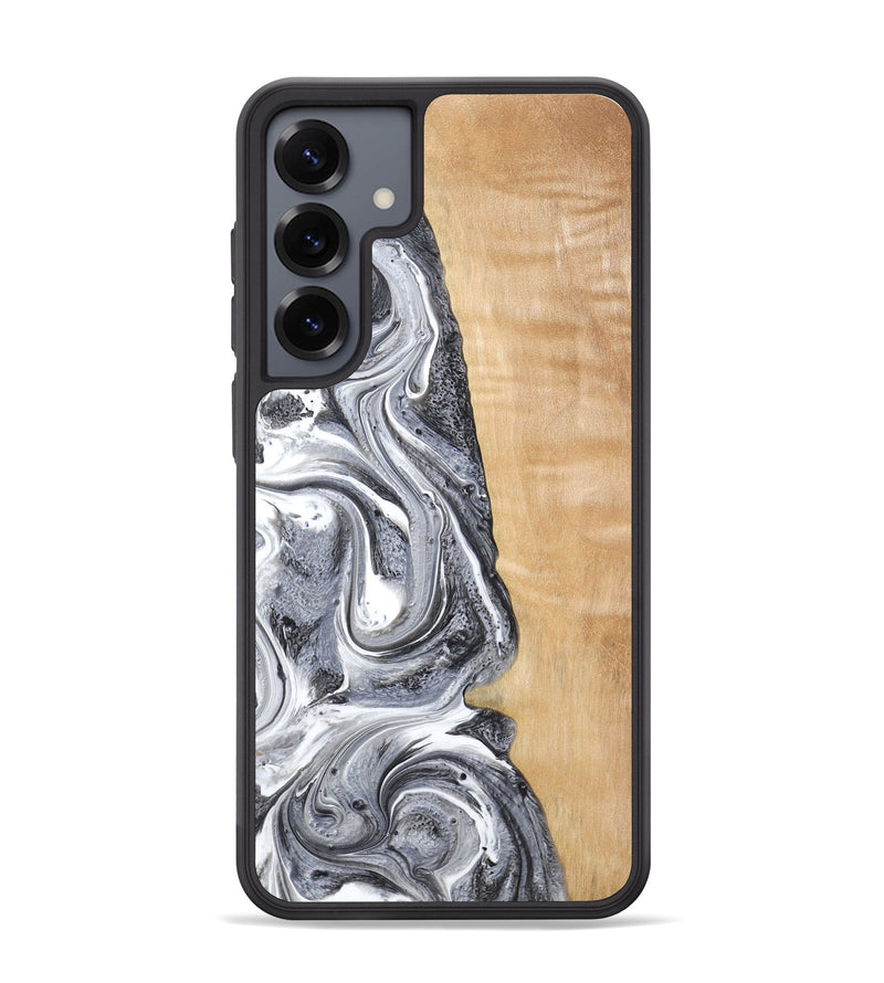 Galaxy S25 Plus Wood Phone Case - Dereck (Black & White, 773639)