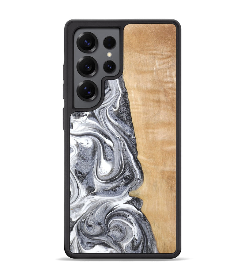 Galaxy S25 Ultra Wood Phone Case - Dereck (Black & White, 773639)