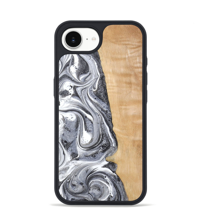 iPhone 16e Wood Phone Case - Dereck (Black & White, 773639)