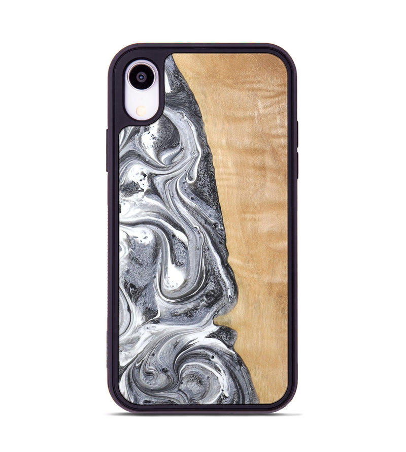 iPhone Xr Wood Phone Case - Dereck (Black & White, 773639)