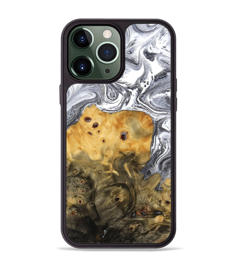 iPhone 13 Pro Max Wood Phone Case - Sean (Black & White, 773642)