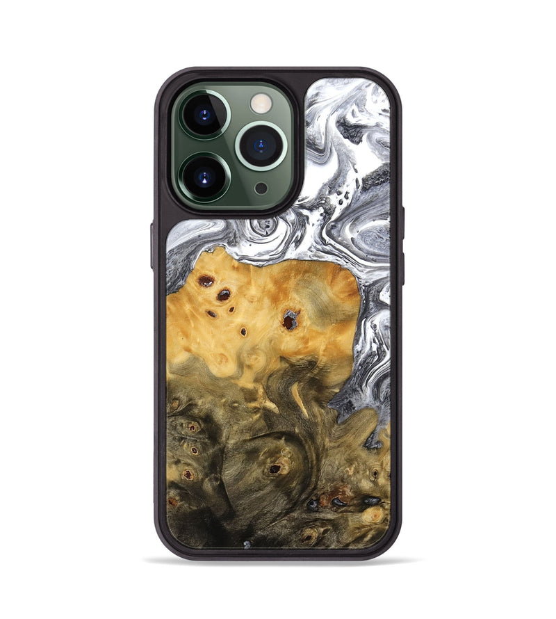 iPhone 13 Pro Wood Phone Case - Sean (Black & White, 773642)