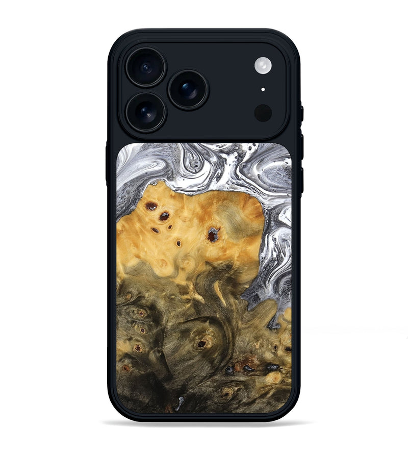 iPhone 17 Pro Max Wood Phone Case - Sean (Black & White, 773642)