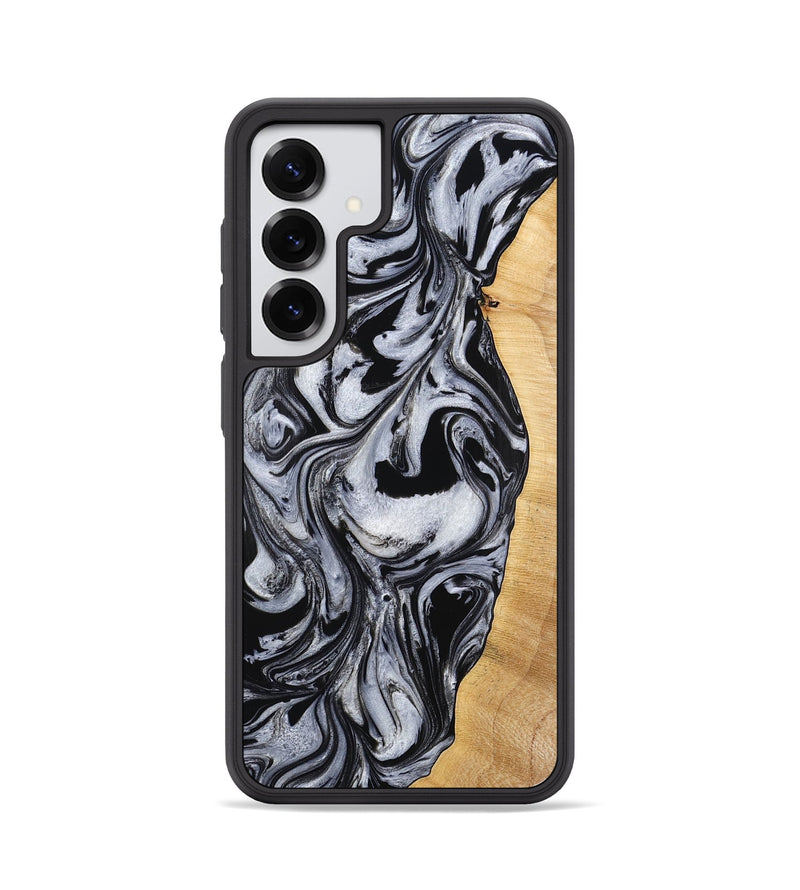 Galaxy S25 Wood Phone Case - Alina (Black & White, 773643)