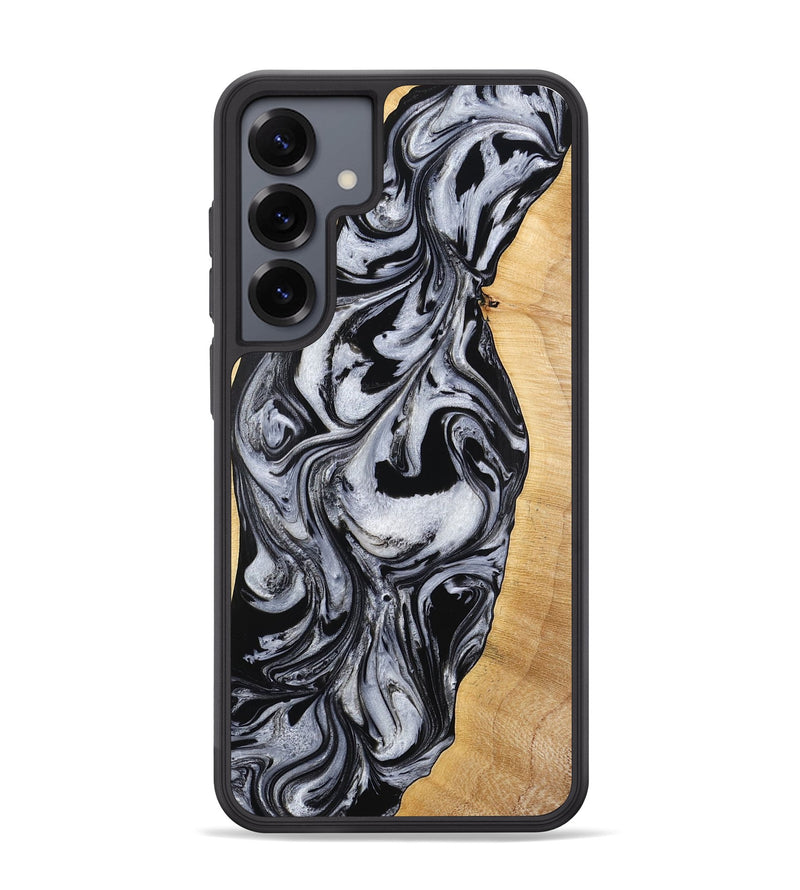 Galaxy S25 Plus Wood Phone Case - Alina (Black & White, 773643)
