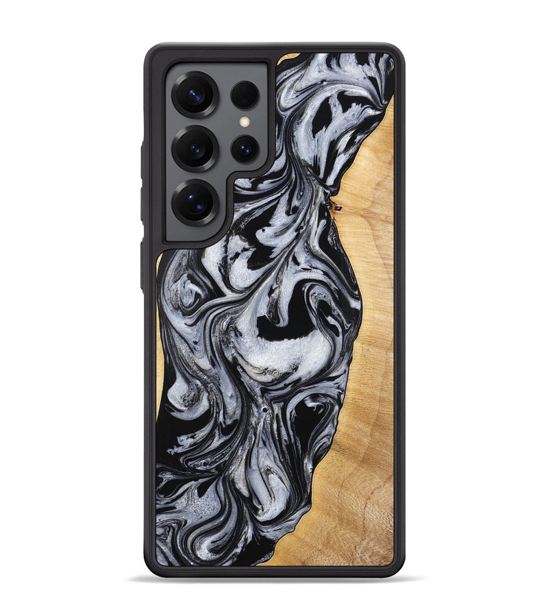 Galaxy S25 Ultra Wood Phone Case - Alina (Black & White, 773643)