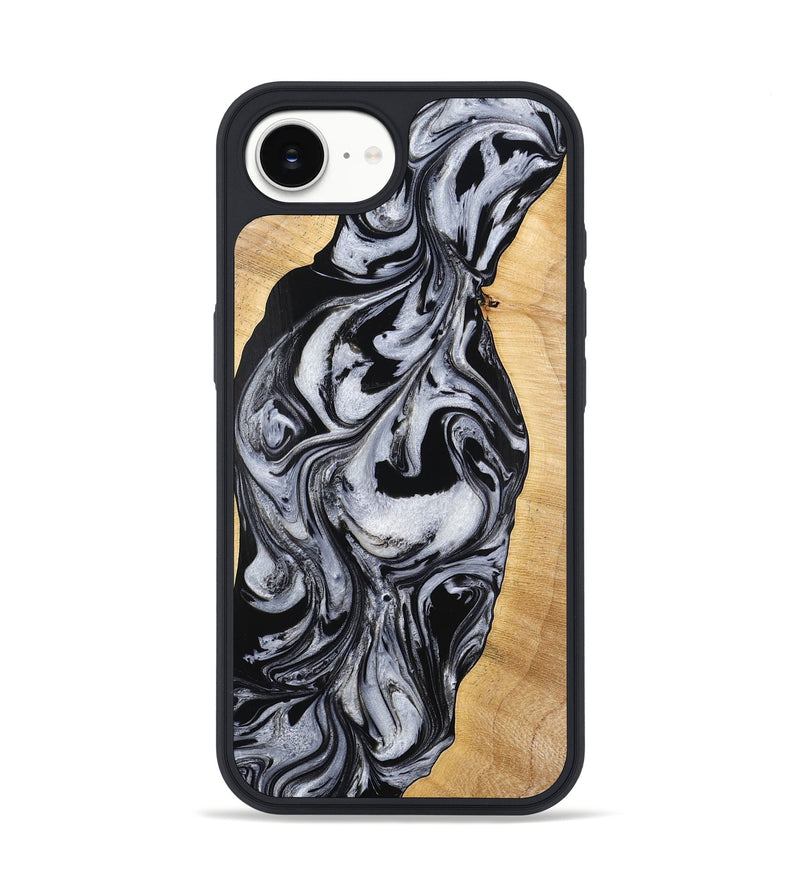 iPhone 16e Wood Phone Case - Alina (Black & White, 773643)