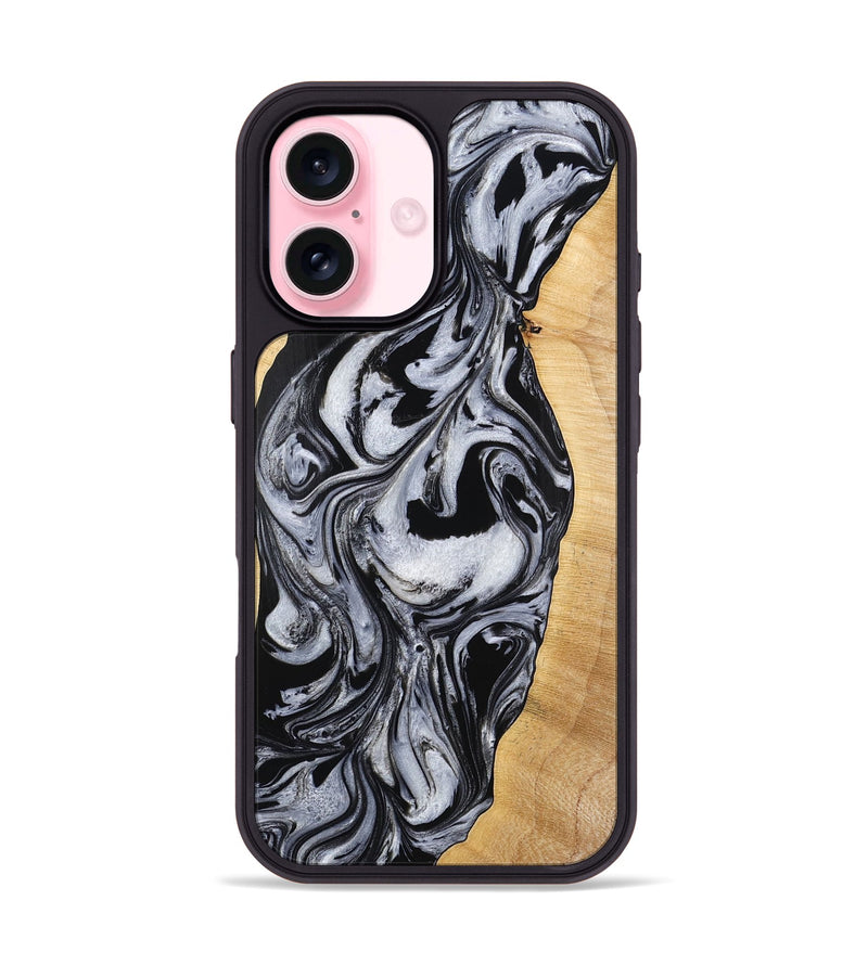 iPhone 17 Wood Phone Case - Alina (Black & White, 773643)