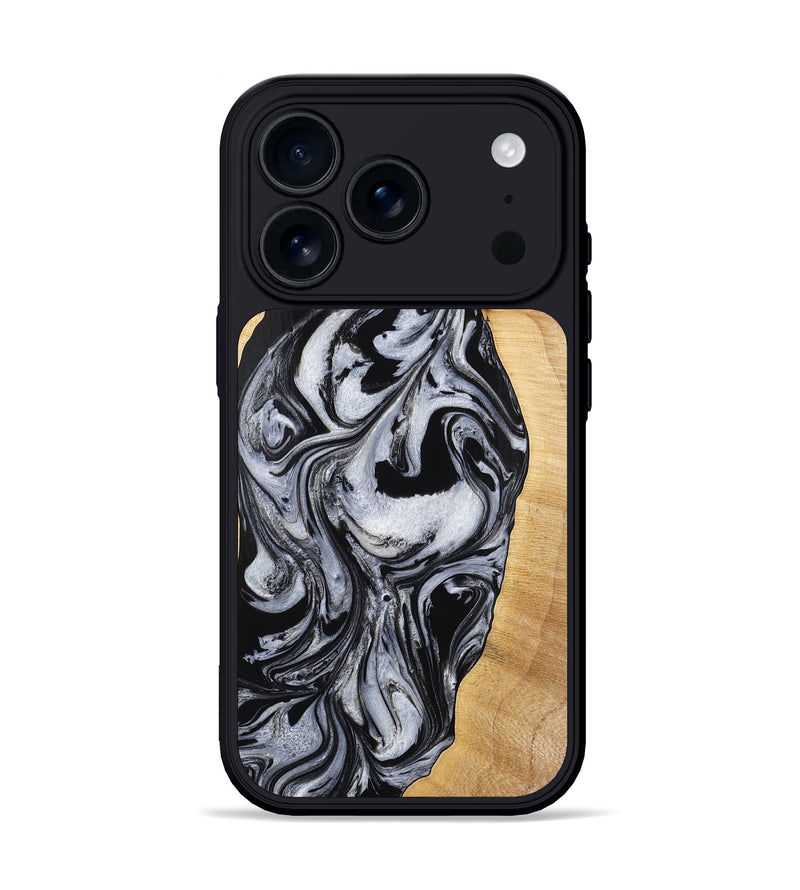 iPhone 17 Pro Wood Phone Case - Alina (Black & White, 773643)