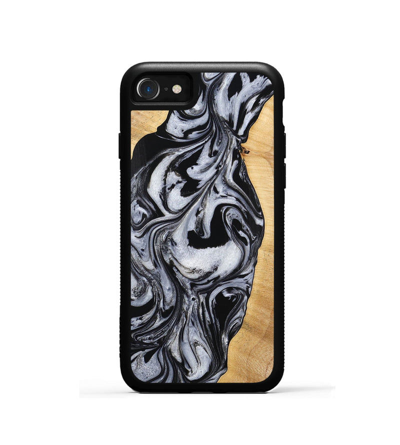 iPhone SE Wood Phone Case - Alina (Black & White, 773643)