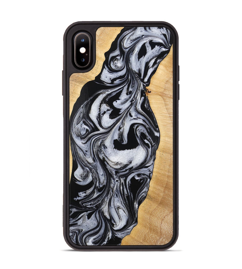 iPhone Xs Max Wood Phone Case - Alina (Black & White, 773643)