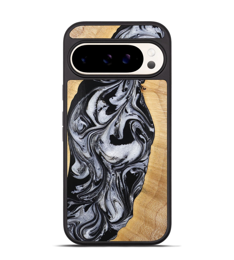 Pixel 9 Wood Phone Case - Alina (Black & White, 773643)