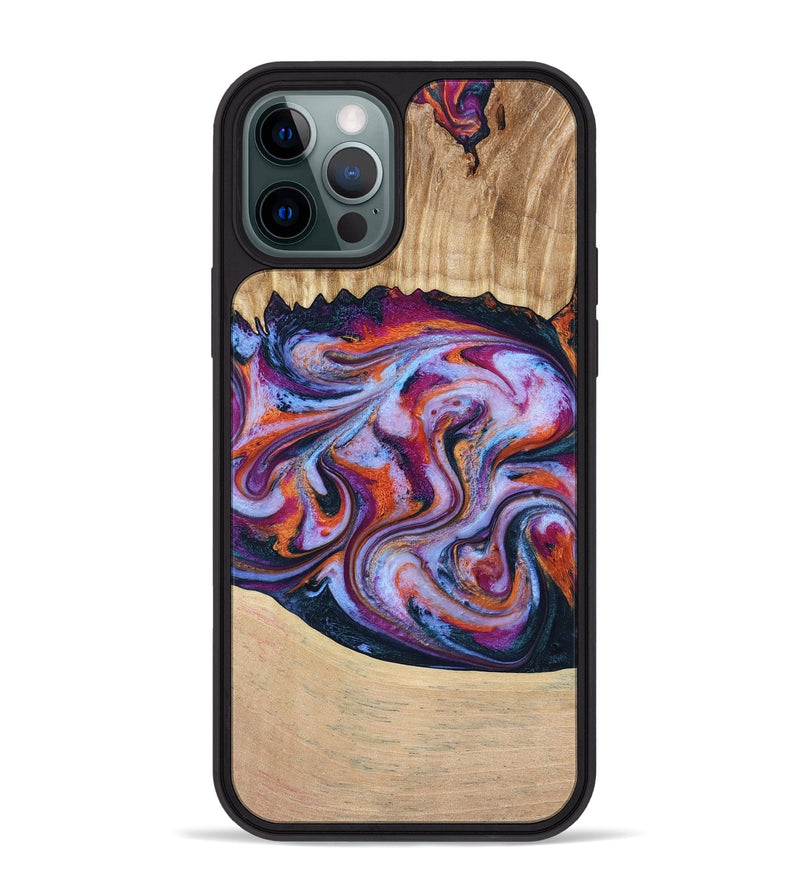 iPhone 12 Pro Max Wood Phone Case - Kinslee (Purple, 773828)