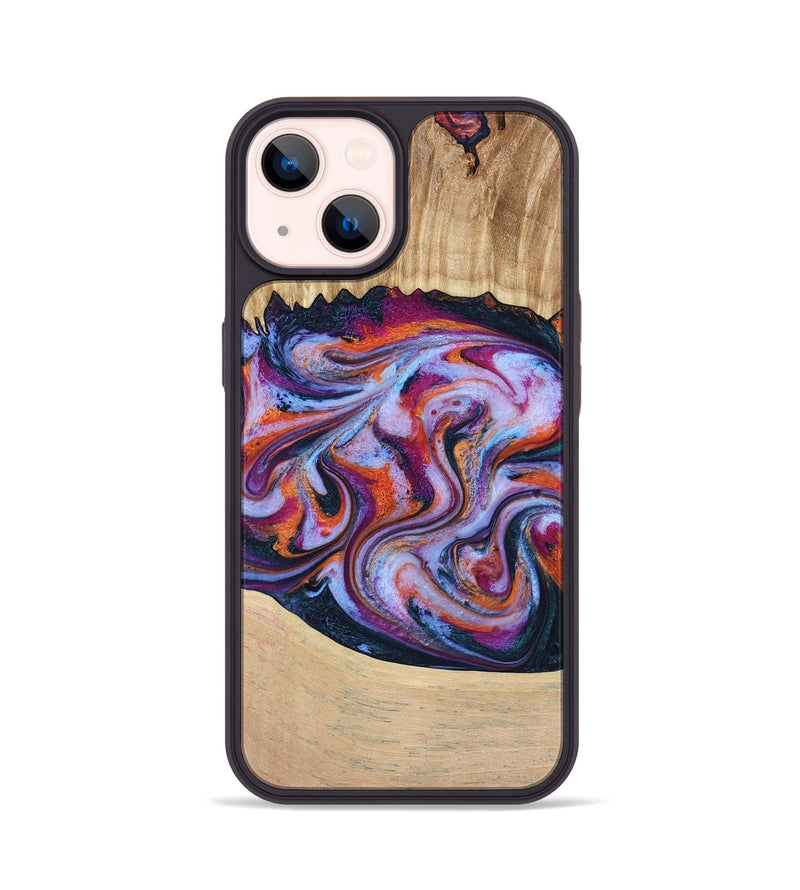 iPhone 14 Wood Phone Case - Kinslee (Purple, 773828)