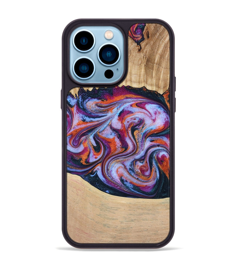 iPhone 14 Pro Max Wood Phone Case - Kinslee (Purple, 773828)