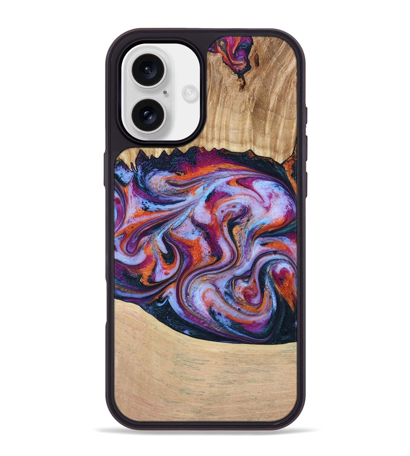 iPhone 16 Plus Wood Phone Case - Kinslee (Purple, 773828)
