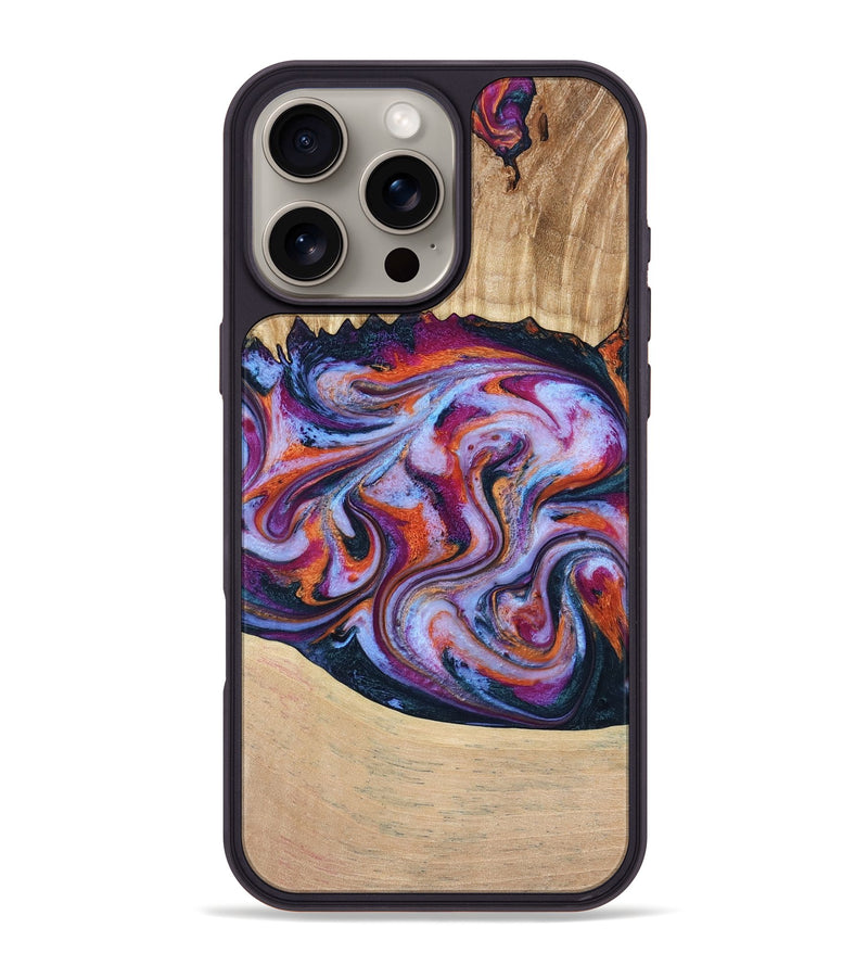 iPhone 16 Pro Max Wood Phone Case - Kinslee (Purple, 773828)