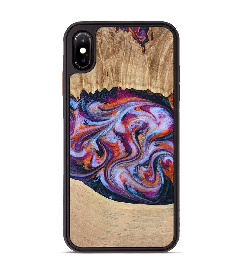 iPhone Xs Max Wood Phone Case - Kinslee (Purple, 773828)