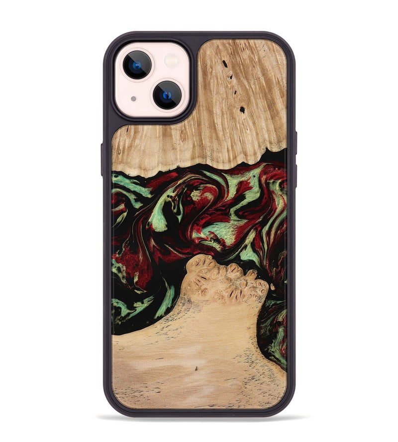 iPhone 14 Plus Wood Phone Case - Jordon (Red, 773831)