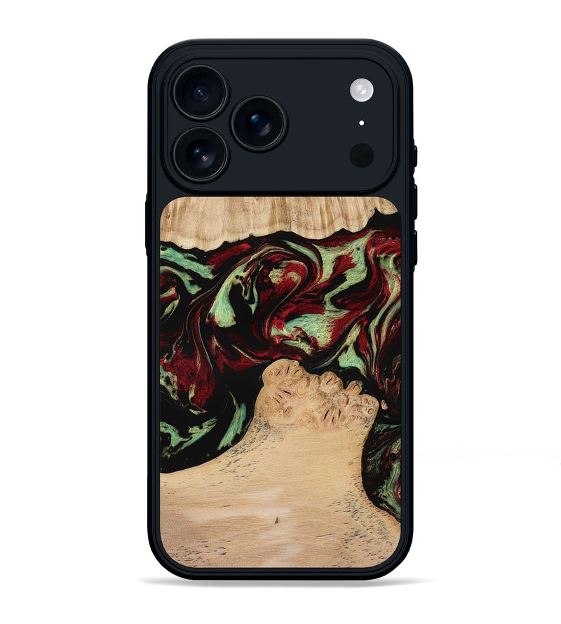 iPhone 17 Pro Max Wood Phone Case - Jordon (Red, 773831)
