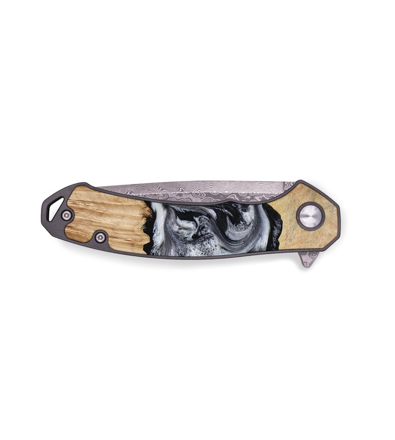 EDC Wood Pocket Knife - Jordan (Black & White, 773855)