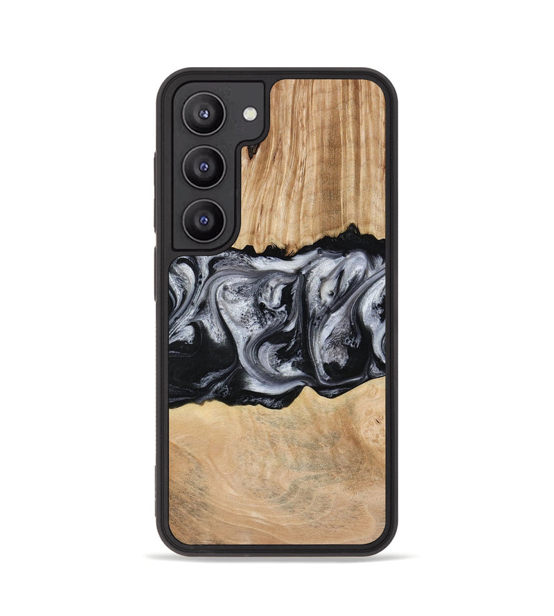 Galaxy S23 Wood Phone Case - Jordan (Black & White, 773855)