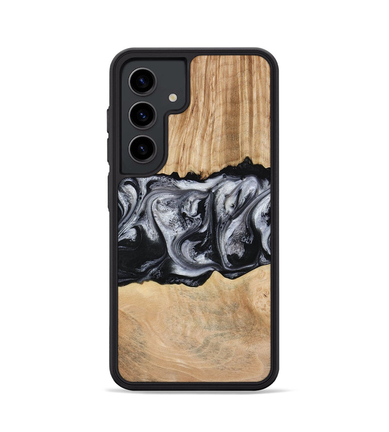 Galaxy S24 Wood Phone Case - Jordan (Black & White, 773855)