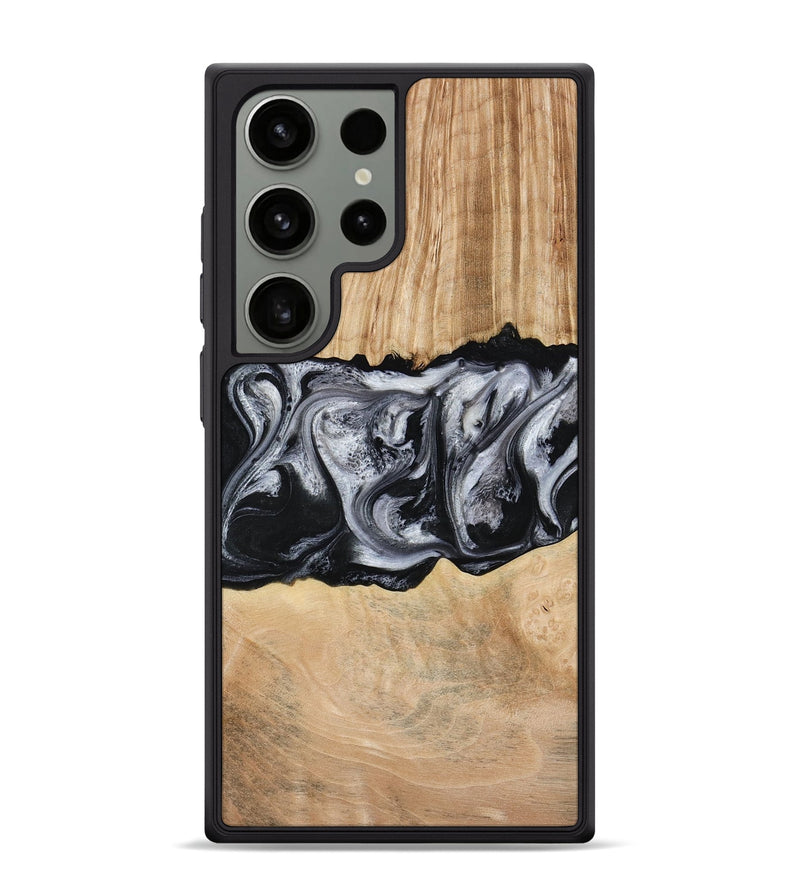 Galaxy S24 Ultra Wood Phone Case - Jordan (Black & White, 773855)