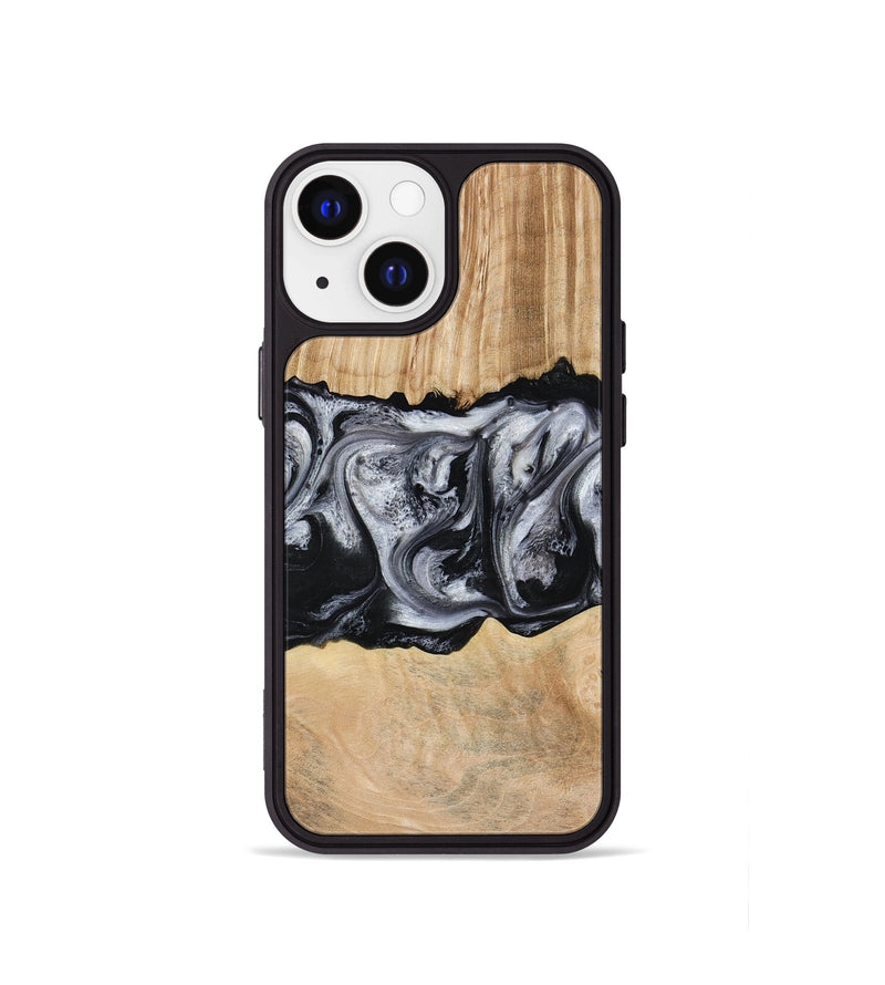 iPhone 13 mini Wood Phone Case - Jordan (Black & White, 773855)