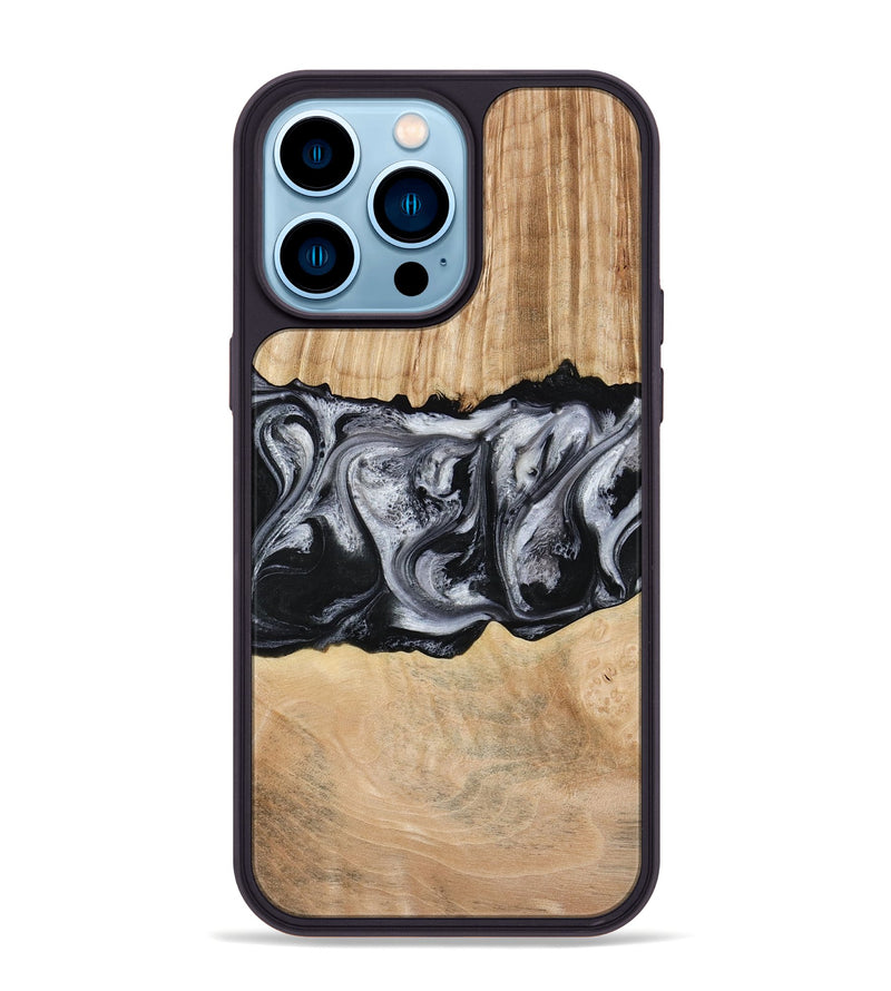 iPhone 14 Pro Max Wood Phone Case - Jordan (Black & White, 773855)
