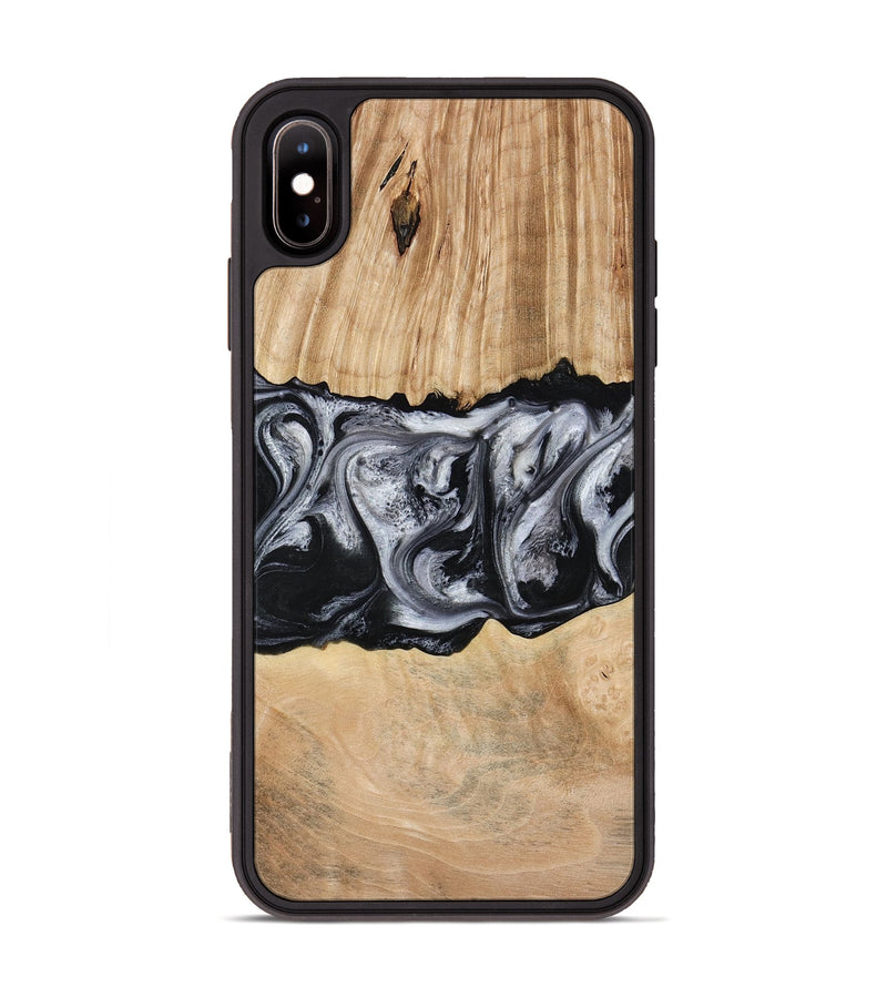 iPhone Xs Max Wood Phone Case - Jordan (Black & White, 773855)