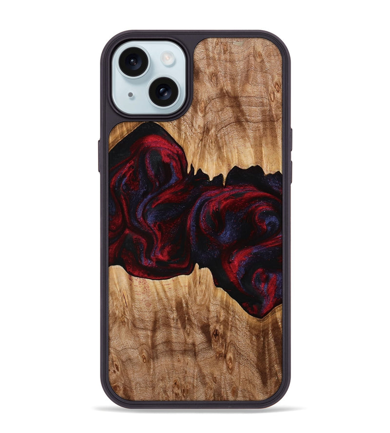 iPhone 15 Plus Wood Phone Case - Jakayla (Red, 774303)