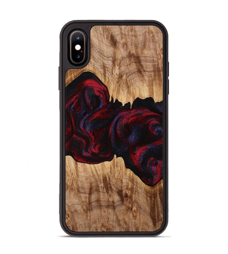 iPhone Xs Max Wood Phone Case - Jakayla (Red, 774303)
