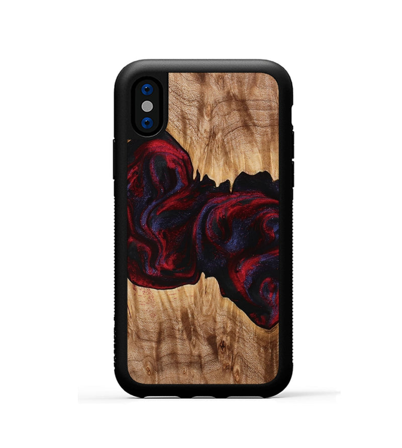 iPhone Xs Wood Phone Case - Jakayla (Red, 774303)