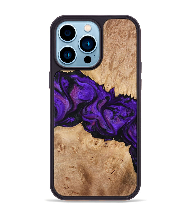 iPhone 14 Pro Max Wood Phone Case - Jahmir (Purple, 774720)