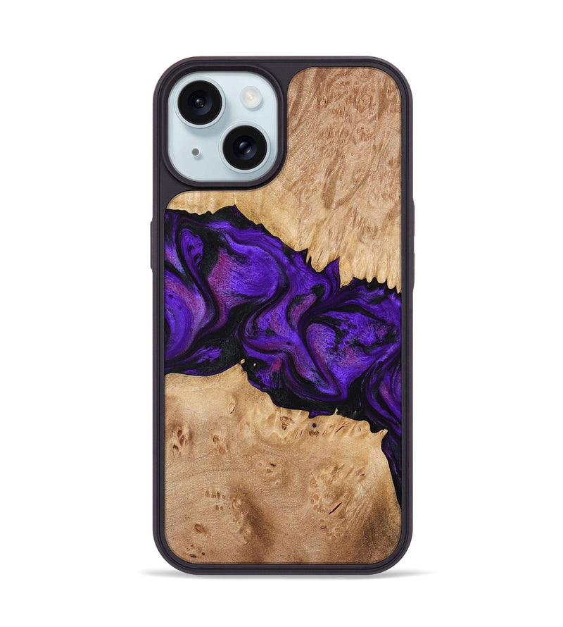 iPhone 15 Wood Phone Case - Jahmir (Purple, 774720)
