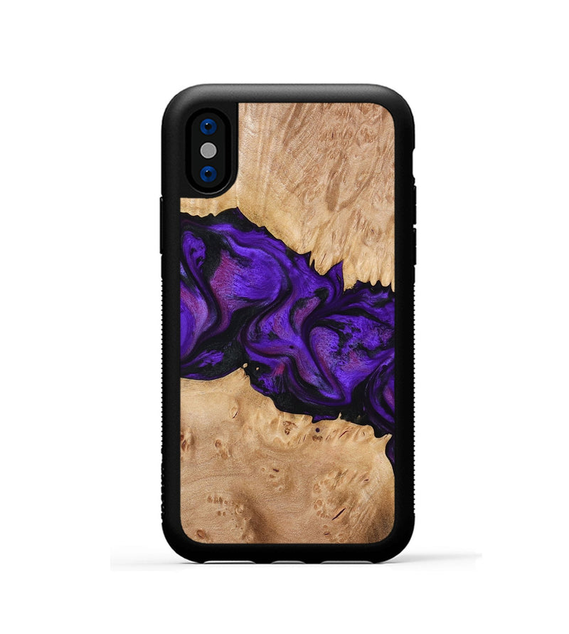 iPhone Xs Wood Phone Case - Jahmir (Purple, 774720)