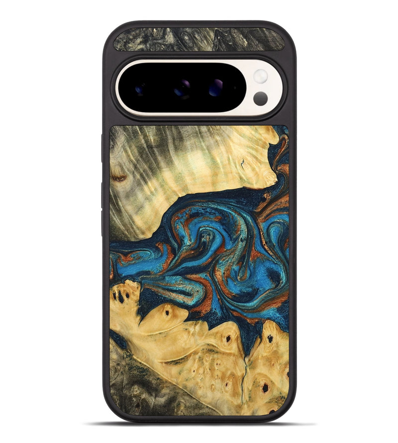 Pixel 9 Pro XL Wood Phone Case - Hobert (Teal & Gold, 774770)