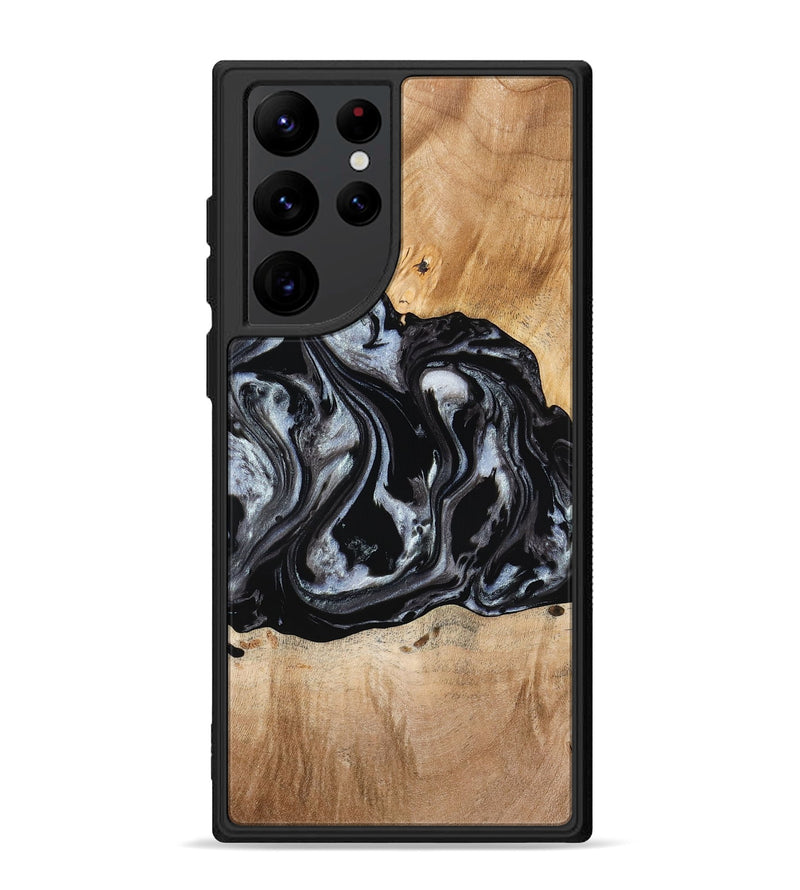Galaxy S22 Ultra Wood Phone Case - Roberto (Black & White, 774922)